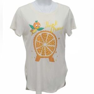 Disney Epcot Flower & Garden Festival “Think Orange”  Cream Shirt Size Large